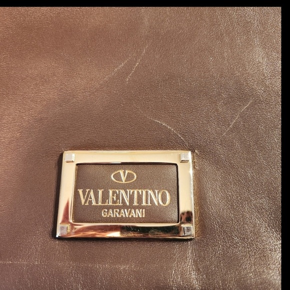 Valentino Garavani Brown Studded Satchel Tote Bag - Picture 13 of 16